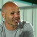 Former Spain player Andres Iniesta talks to reporters as the team works out during his Spain's official training session at Qatar University, in Doha, Qatar, Wednesday, Nov. 30, 2022. Spain will play its final match in Group E in the World Cup soccer tournament against Japan on Dec. 1. (AP Photo/Julio Cortez)