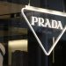 FILE PHOTO: The logo of Prada is seen in a shop in Paris, France, February 12, 2023. REUTERS/Yves Herman