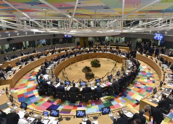 epa06347719 Ageneral vie over the EU Eastern Partnership (EaP) Summit in Brussels, Belgium, 24 November 2017. The summit brings together EU heads of states or government with six former Soviet states Armenia, Azerbaijan, Belarus, Georgia, Moldova and Ukraine.  EPA/JOHN THYS / POOL