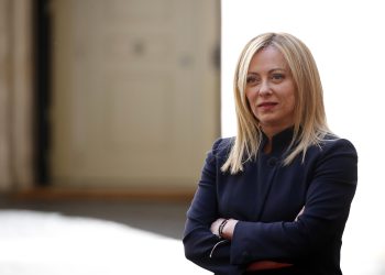 The Prime Minister, Giorgia Meloni, attends the Prime Minister of the Kingdom of Denmark, Mette Frederiksen, at Palazzo Chigi. Rome (Italy), April 21st, 2023. (Credit Image: © Massimo Di Vita/Mondadori Portfolio via ZUMA Press